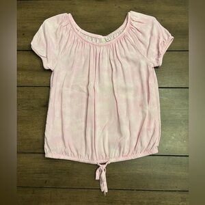 SO Pink Kids Blouse with Tie Detail